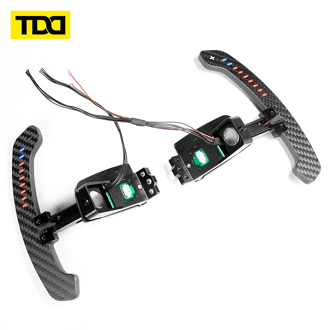 TDD LED Magnetic Paddle Shifters Extension For Porsche 992 GT3 Carbon Fiber Steering Wheel New Multi Color Shift Paddles