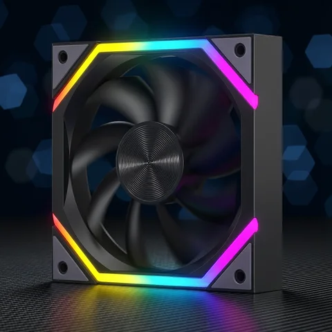 Prism PC Fan Jungle Leopard Galaxy Prism XH Flowing Running Lights PC Case Fan 120mm ARGB Cyclic Mirror Light Effect PWM Cooling Fan