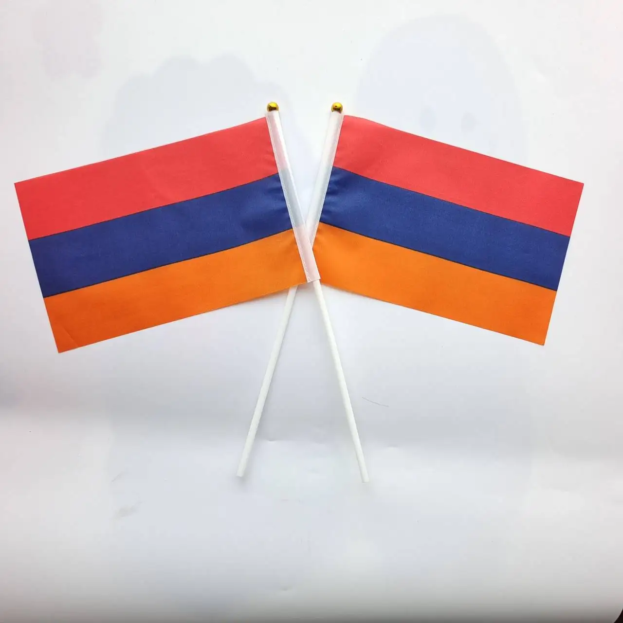 Armenia National Flag 14x21cm Banner Set of 10 Hand Waving Banners for Parades Parties Meetings Decorations