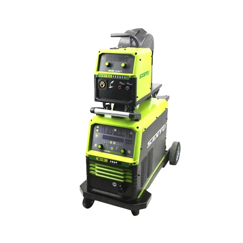 MIG Welding Machine Pulse CO2 Gas Shielded Arc Welder Air Cooling 380V MIG MMA Welders Inverter Dual Pulse Inverter 350A