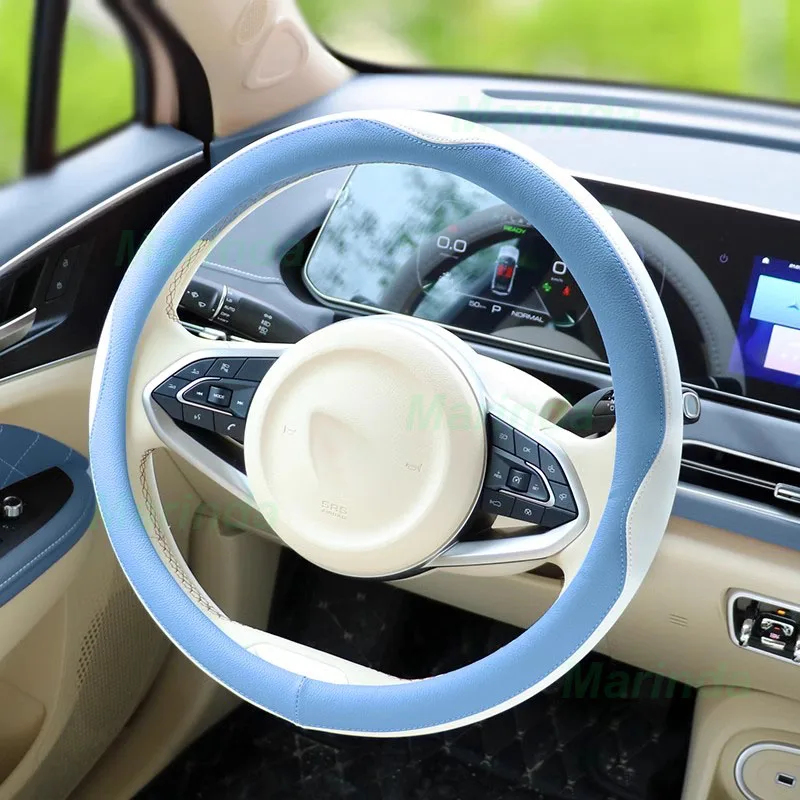 Car Steering Wheel Cover for GWM ORA Good Cat 2023-2024 Non-slip Wear-resistant Sweat Absorbing Anti-slip Interior Accessories