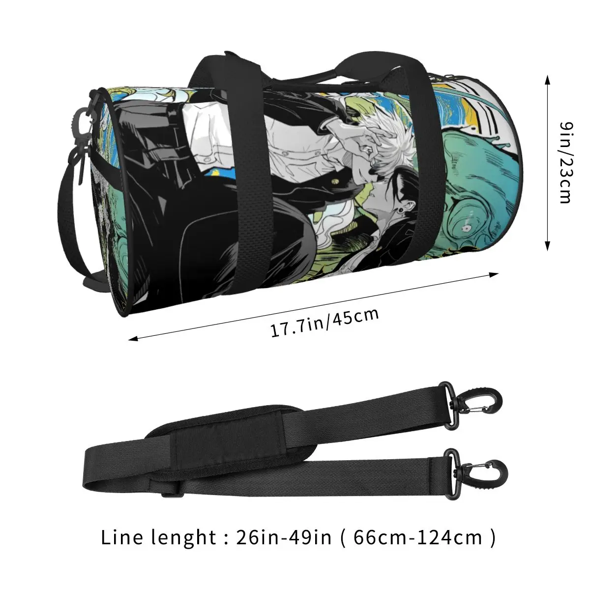 Anime Satoru Gojo Japan (3) Gym Bag Travel Training Sports Bags Men's Pattern Large Capacity Funny Fitness Bag Weekend Handbags