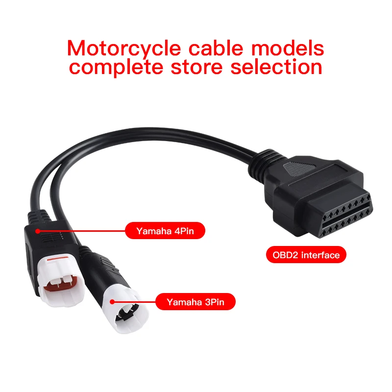 For Yamaha 3/4 /6 Pin To OBD2 Connector Motorbike OBDII Diagnostic Cable OBD Fault Code Reader Adaptor Extension Cable