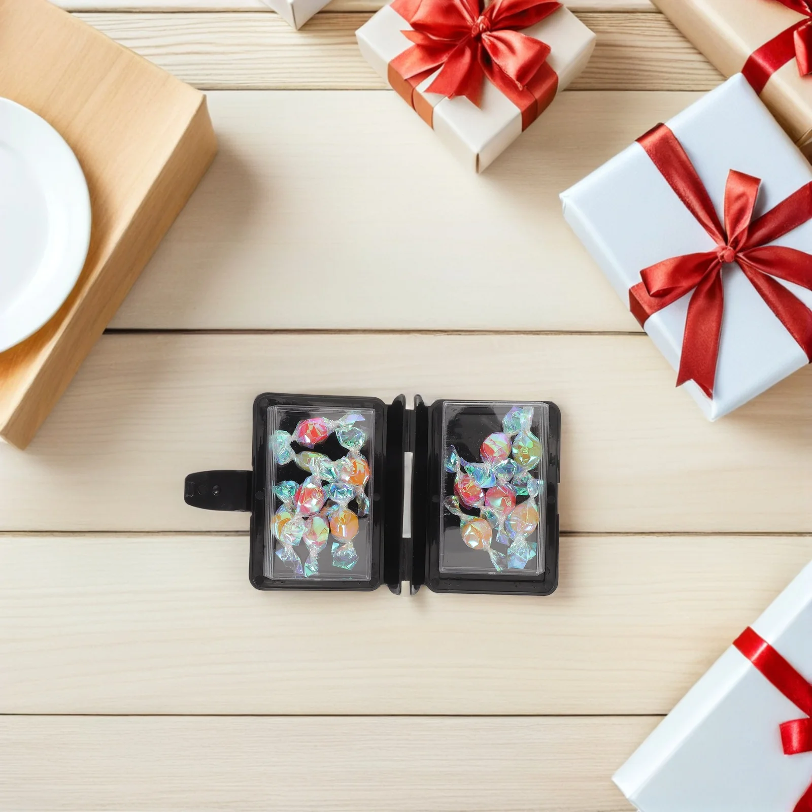 

12pcs Book Shape Plastic Candy Storage Boxes Wedding Favor Treat Containers Lid Mini Party Boxes Decorative Treat