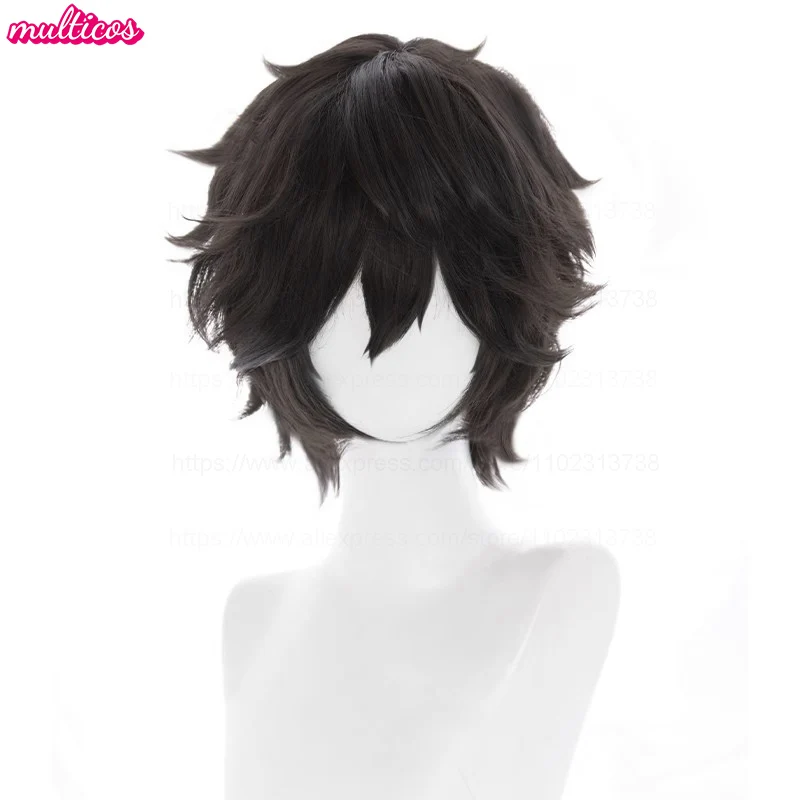 High Quality Game P5 Amamiya Ren Cosplay Wig Short Black Kurusu Akira Cosplay Heat Resistant Synthetic Hair Anime Wigs + Wig Cap