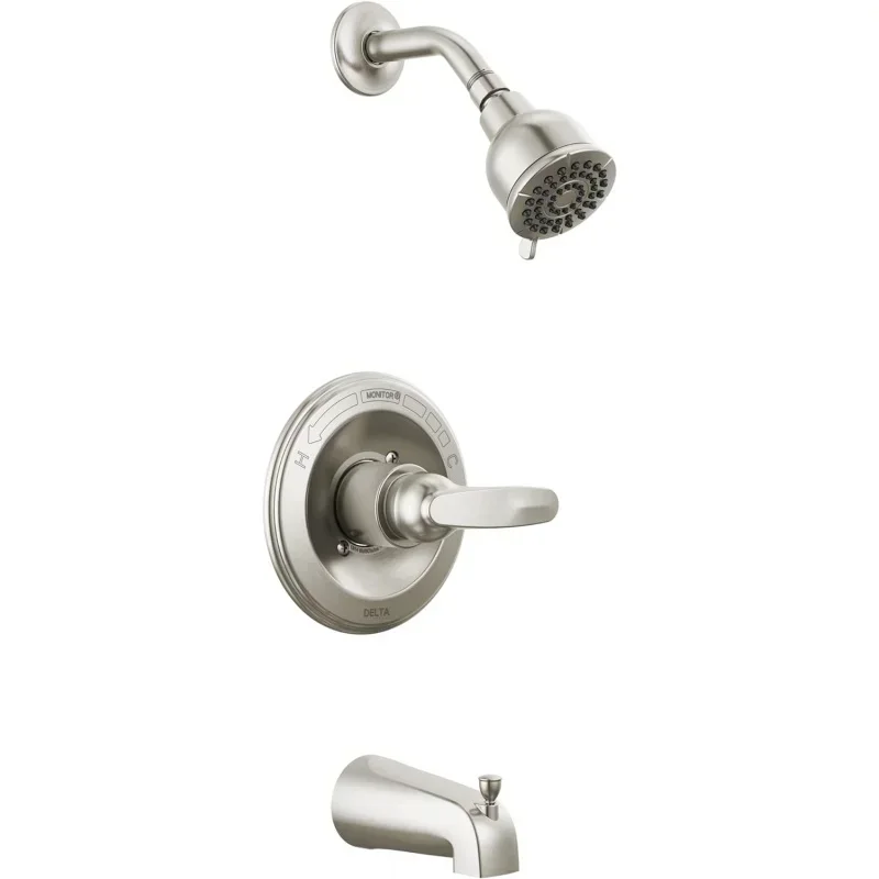 Foundations Brushed Nickel Shower Faucet Set with 2-Spray, Tub and Trim Kit,