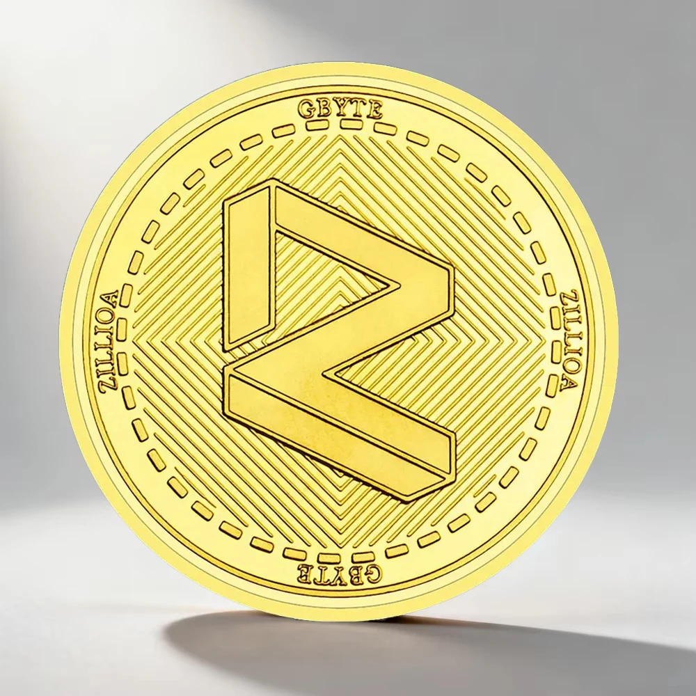 New Cryptocurrency Physical Souvenir Coin Gbyte Souvenir Gift Non-currency Silver Gold Plated Coin Home Decor