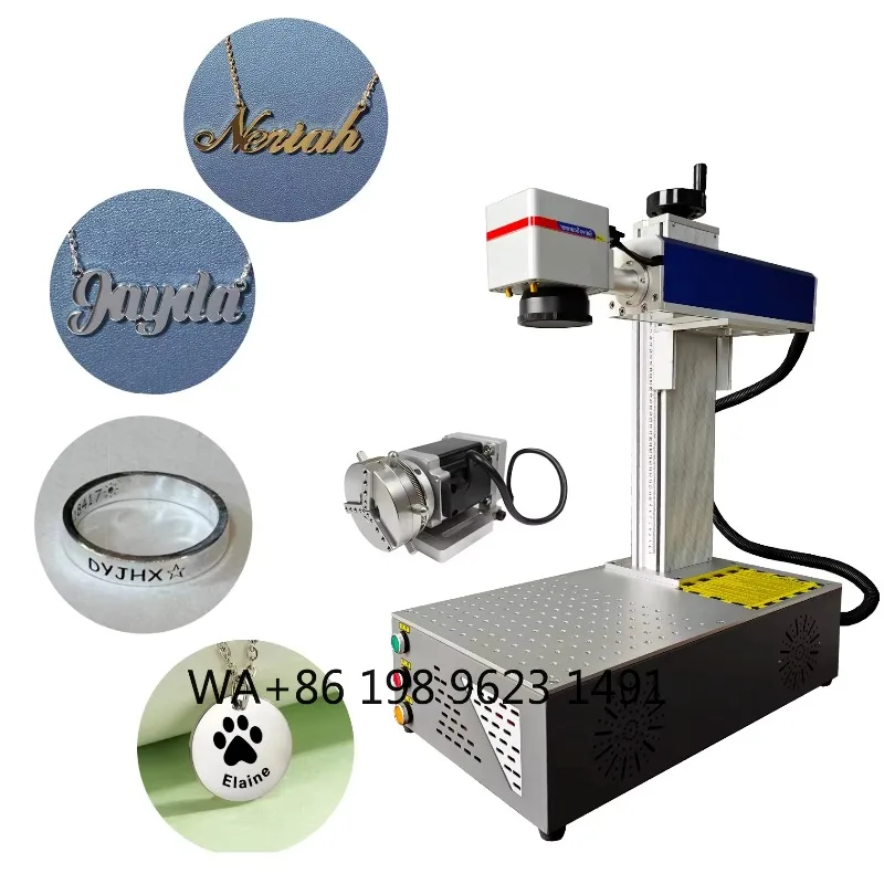 

Precision Compact Desktop Fiber Marking & Engraving Machine DXF AI Supported For Jewelry Crafting DIY Art Engraving Use