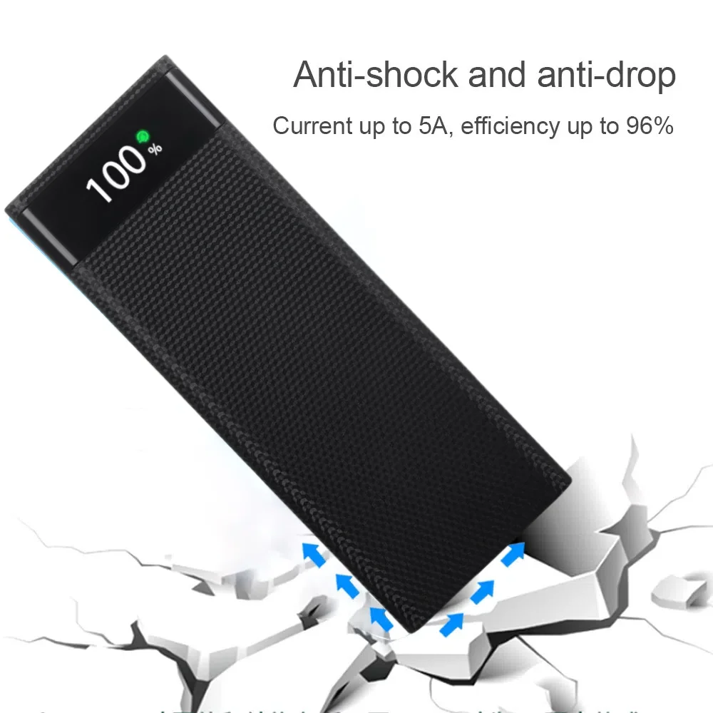 Obudowa power banku 8*18650 20000mAh, szybkie ładowanie 25W, odłączany power bank mobilny, uchwyt na baterie, kompatybilny ze wszystkimi smartfonami. — zdjęcie produktu 3