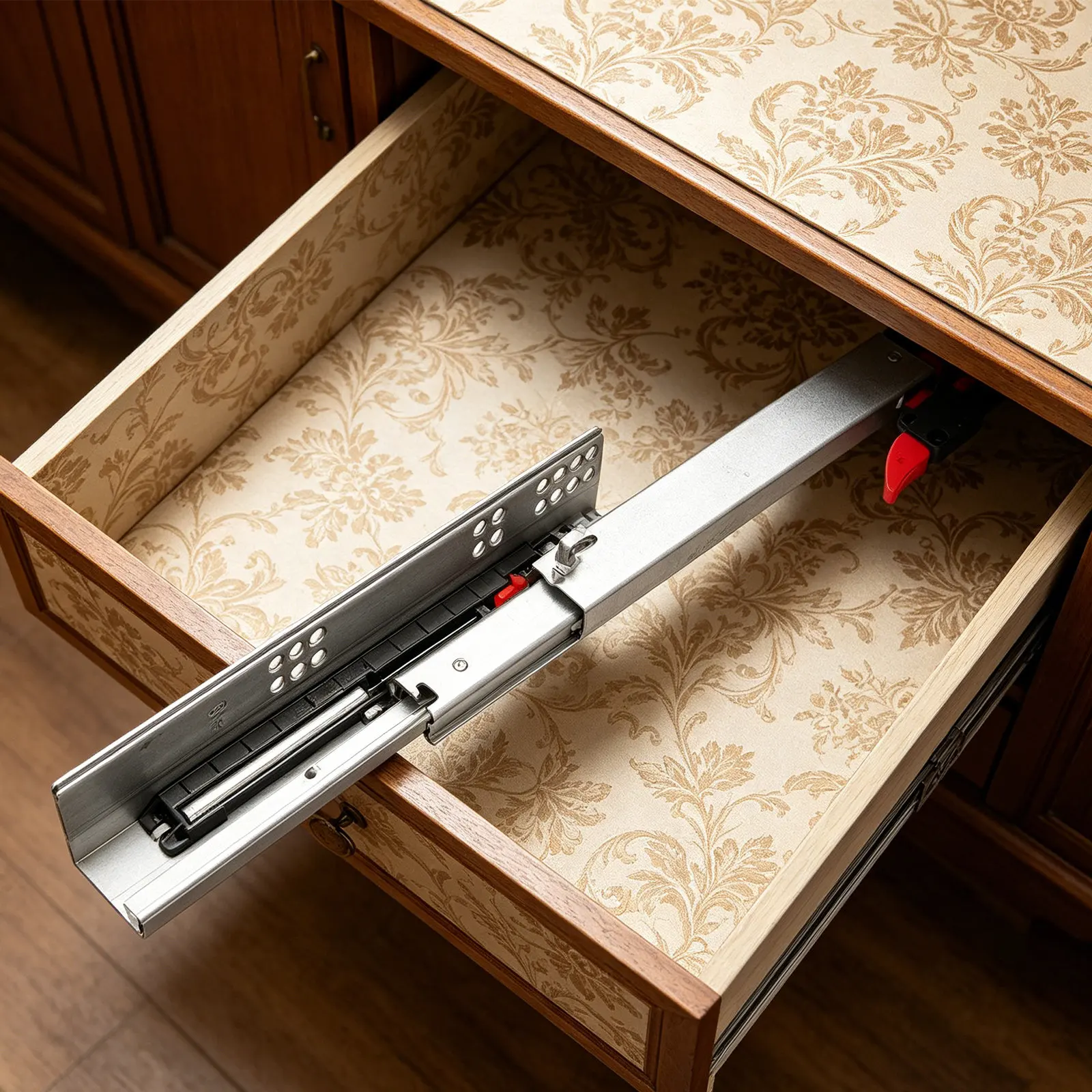 1Pair Soft Close Hidden Drawer Slides Steel Undermount Full Extension Silent Close Rails for Kitchen Cabinets Bathroom Vanity