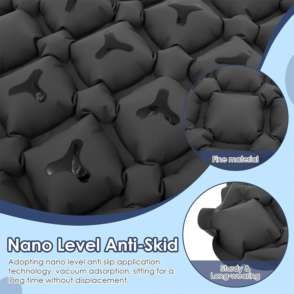 Nylon Inflatable Seat Cushion Lightweight Unique Space-saving Camping Chair Daily Travel Comfort Needs Carry On Luggage