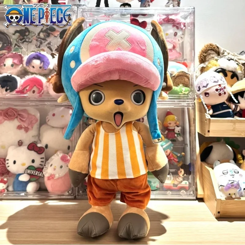 One Piece Genuine Chopper Figure Plush Strong Magnets Interchangeable Expressions Multi-Scene Anime Figurine Model Doll Gift