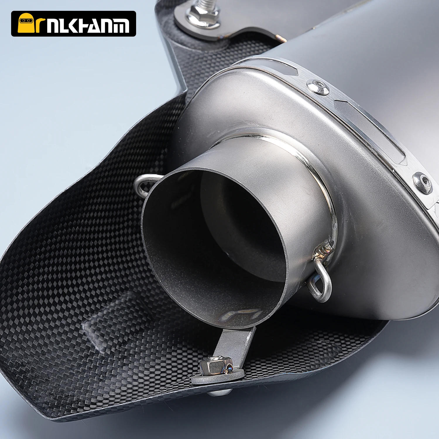 Universal 60MM Motorcycle Exhaust Muffler Escape Laser Logo For R1 er6n sv650 Z800 R1 cb650f cb1000r F850 Z900 M1