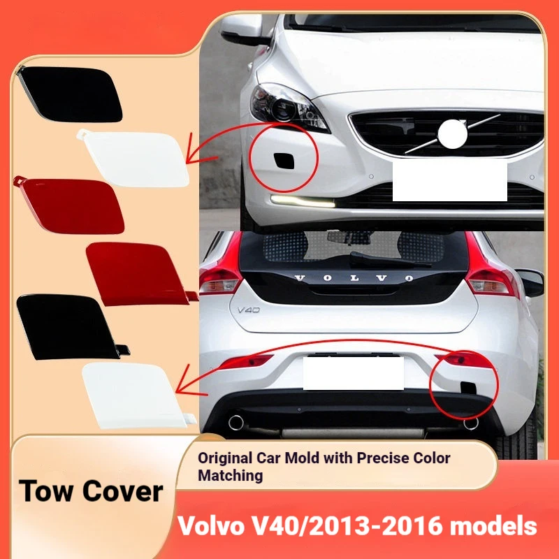 WEFOLCC Cache-œillet De Crochet De Remorquage pour Pare-Chocs Avant pour Volvo XC40 2018 2019 2020 39847993 Cache Crochet Remorquage(Red