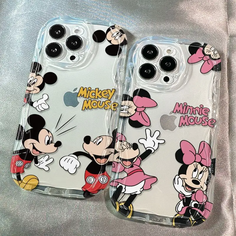 Funda de baile de dibujos animados Mickey Minnie 3D Wave para Xiaomi Mi 14 12 12T 11 Lite Poco M6 X6 X5 X4 F4 X3 M3 Pro 4G 5G funda de silicona suave