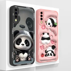 Case For Samsung Galaxy A50 A50S Cute Panda Soft Liquid Silicone Funda Camera Protection Back Cover For Samsung A 50 Phone Shell