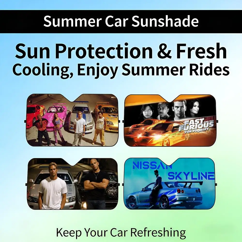 

FFast & FFurious Sun Visor Retractable Car Windshield Sun Shade UV