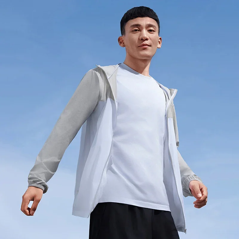 QIAODAN 2025 New Sun-protective Clothing for Men UPF100+ High Quality Comfortable Breathable Sports Hooded Jacket XFD23241201 - Image 3