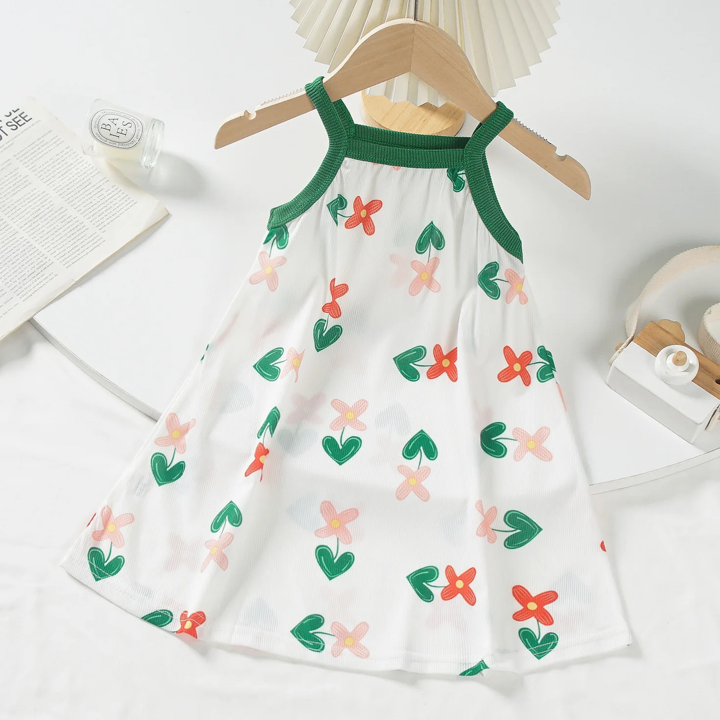 Vestido de verano para niñas pequeñas, ropa informal de algodón con dibujos animados, ropa cómoda para niños de 2 a 7 años, 2024