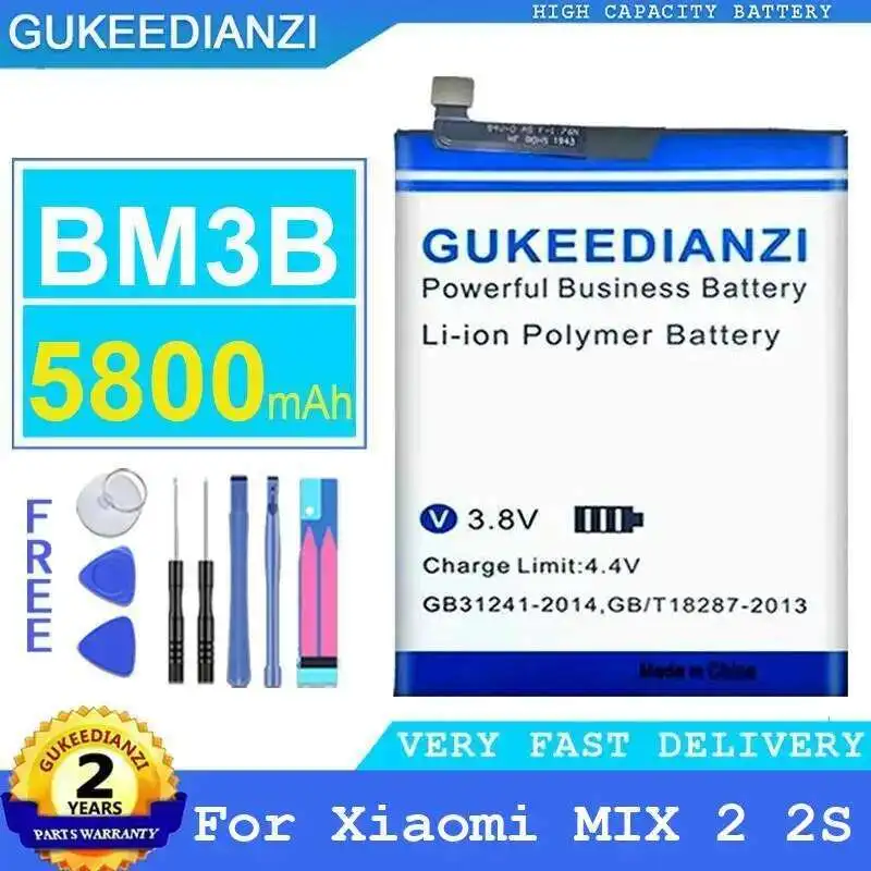 

Mobile Phone Battery For Xiaomi Mix 2 2S 5800Mah Premium Replacement High-Efficiency BM3B