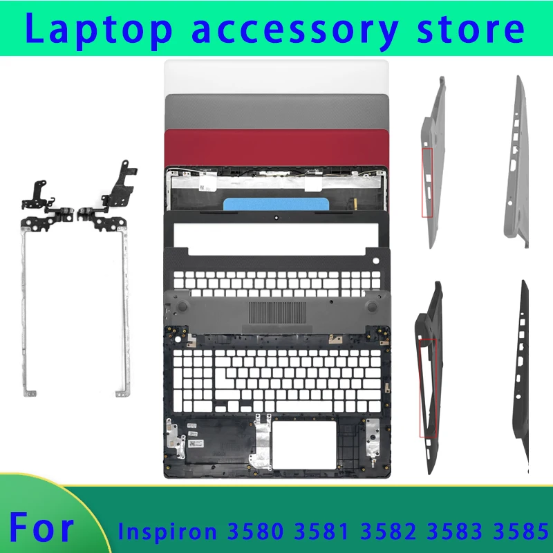 

Подходит для ноутбука Inspiron 3580 3581 3582 3583 3585, верхняя крышка ЖК-дисплея, рамка ЖК-экрана, подставка для рук, нижняя часть клавиатуры