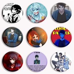Bloody Painter Anime Soft Button Pin Q Version Helen Otis Cartoon Brooch Badge Bag Decor Accessories Fans Collect Gifts