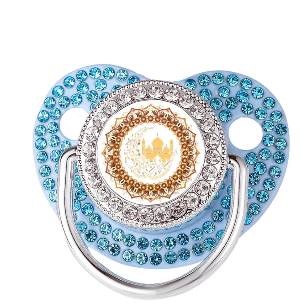 Muslim Newborn Pacifier Baby Soother Silicone Teething Chew Toy with Islamic Geometric Pattern chupetes
