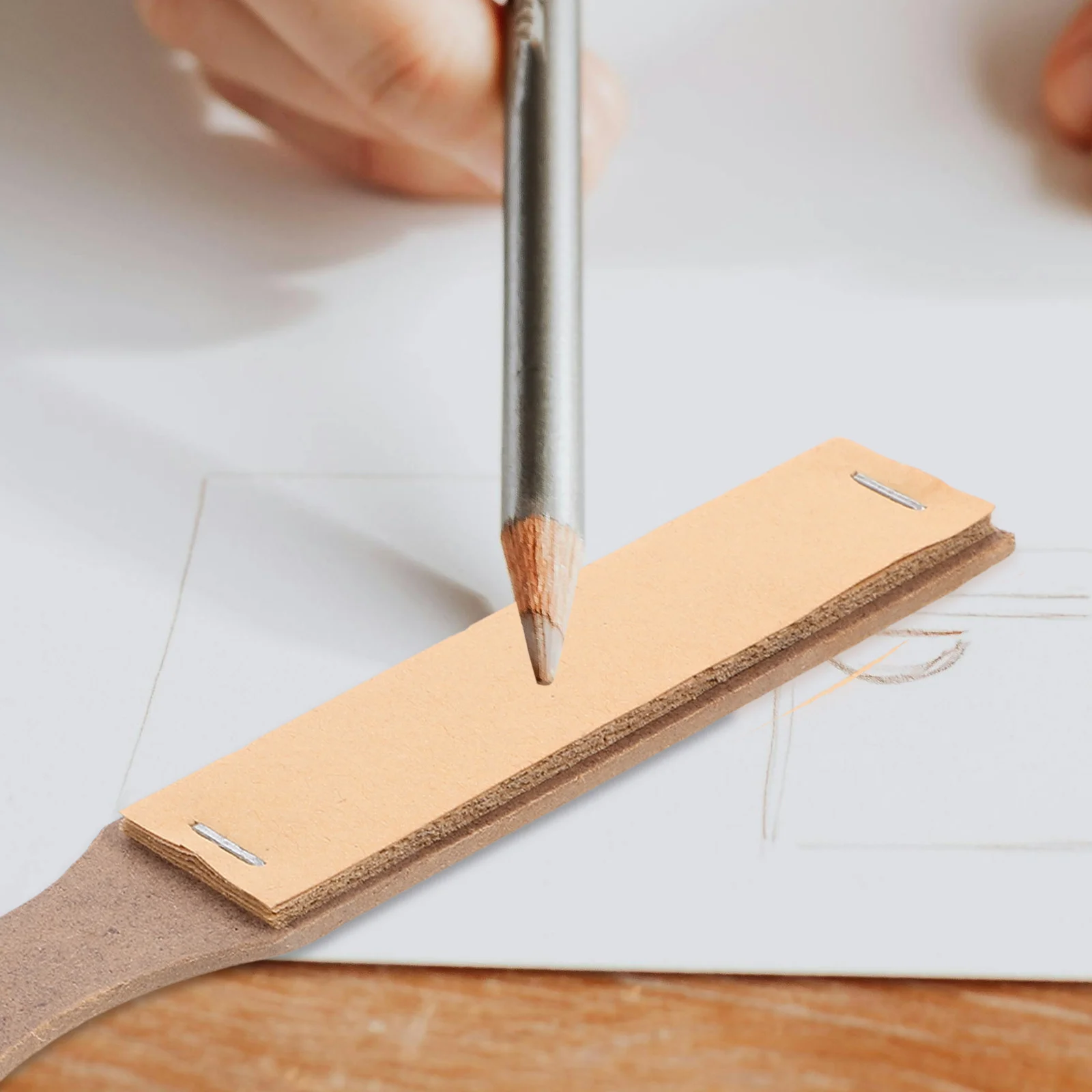 8 Buah Papan Amplas Pensil Mudah Dibawa Perlengkapan Seni Penggilingan Halus untuk Alat Sketsa dan Menggambar Pensil Amplas