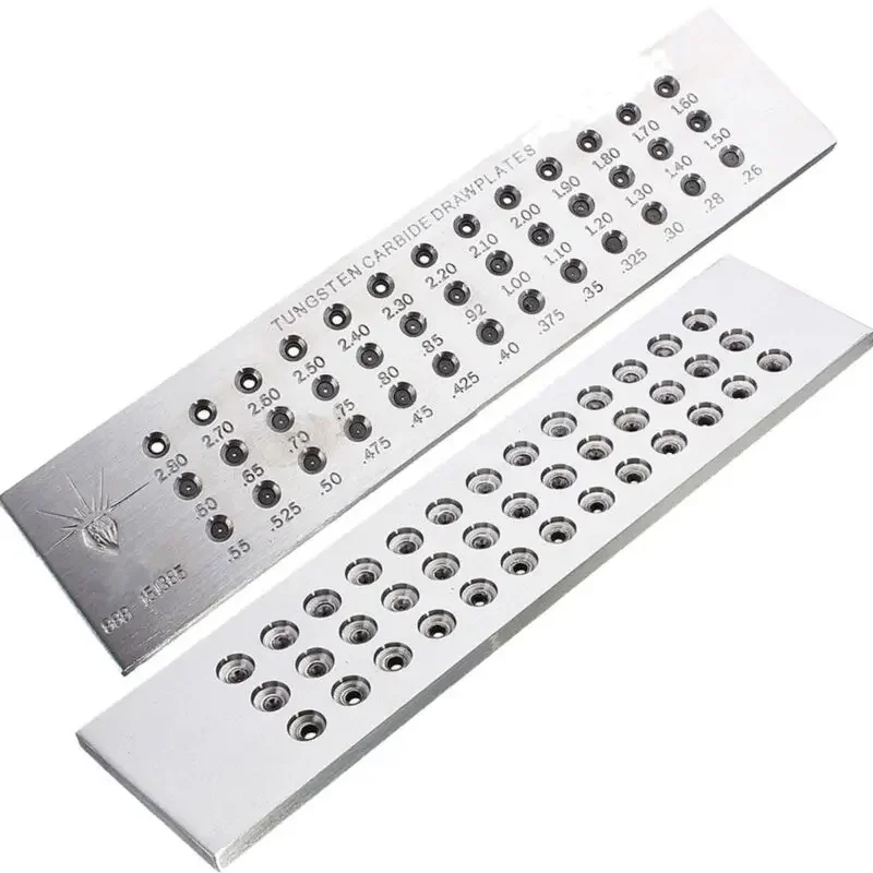 Tavolo da disegno quadrato a 39 fori nuovo elenco tavolo da disegno in filo di carburo di tungsteno per la creazione di gioielli fori rotondi da 0,26-2,80 mm