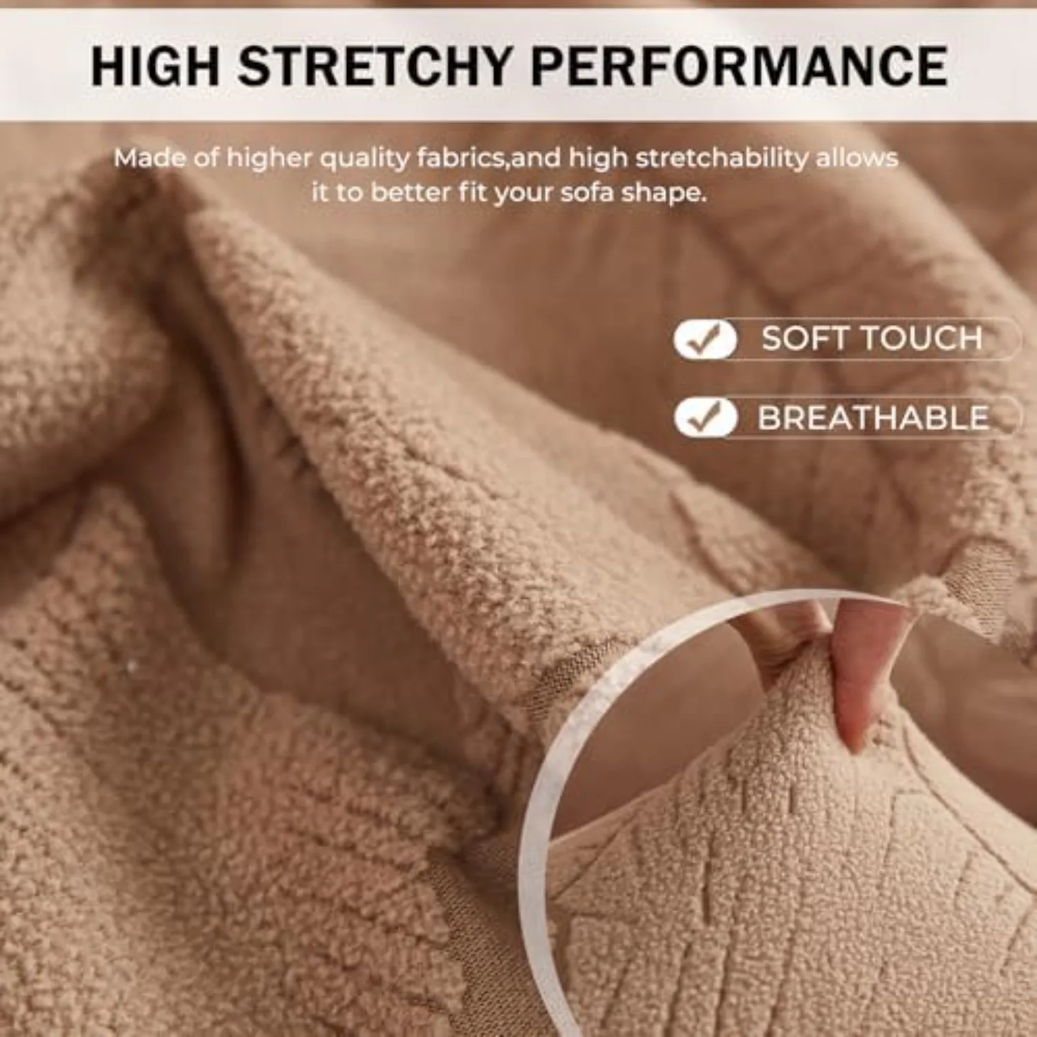 6 Pieces Loveseat Recliner Covers, Lazy Boy Stretch Reclining Couch Cover for Dogs Washable, Fuzzy Jacquard Sofa