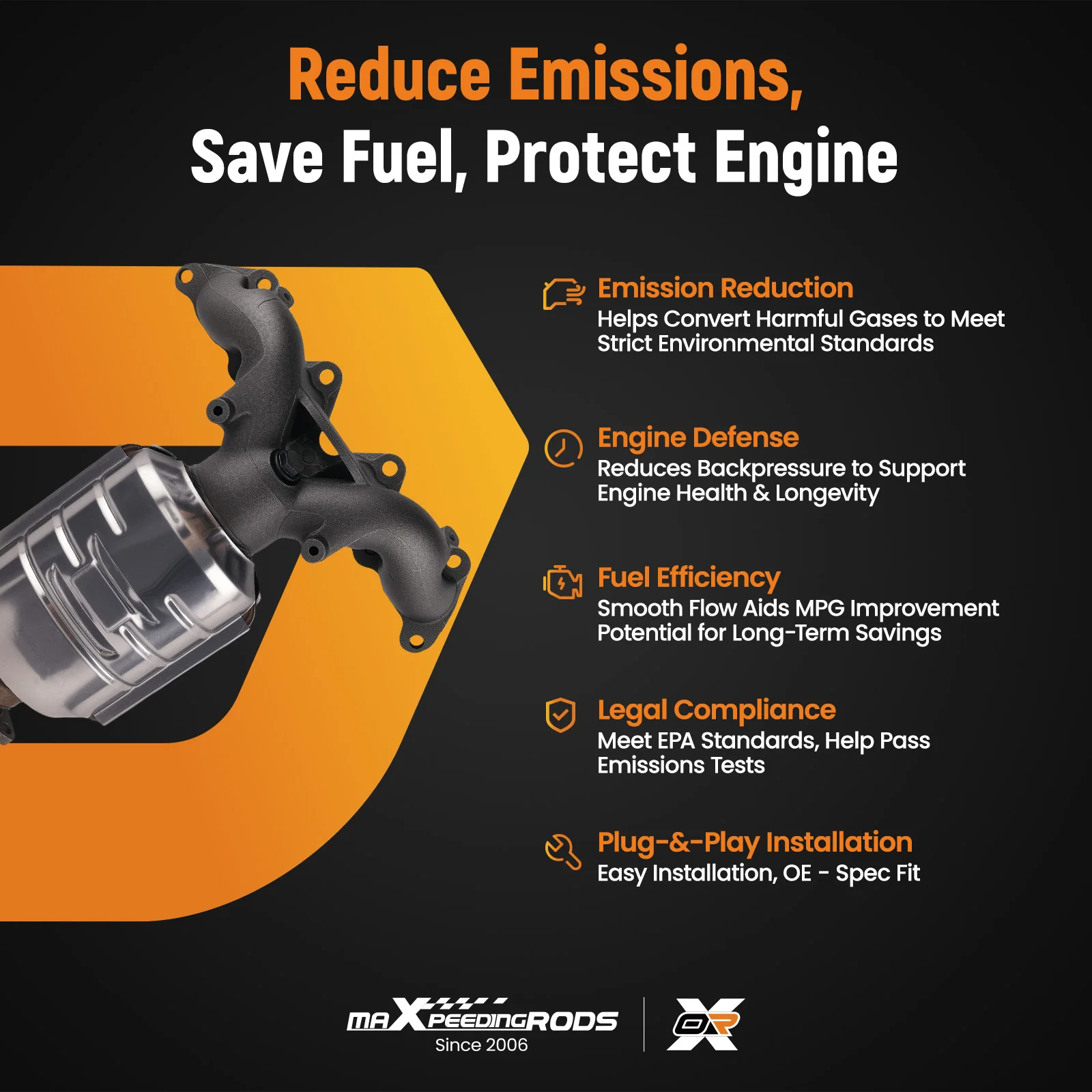 Katalysatorsystem für Hyundai Elantra 2.0L 2004–2006 EPA Direct Fit