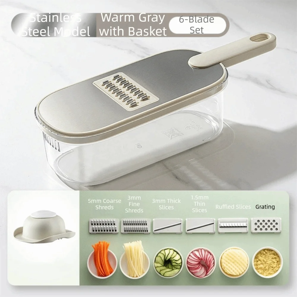 Handheld Multifunctional Vegetable Slicer Effortless Plastic Kitchen Julienne Slicer Safety Food Processor Fast Chopper