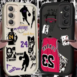 Cool Basketball Star Phone Case for Samsung Galaxy S24 S23 S22 S21 Ultra Plus FE A54 A34 A14 A73 A53 A33 5G Soft Silicone Cover