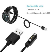 2025 Charger For Xiaomi Haylou Solar LS05 Smartwatch USB Charging Cable Charger Holder Smart Watch Dock Cord Chargers Adapter