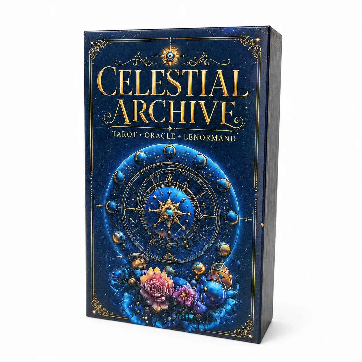 Image of Celestial Archives Tarot Lenormand Orakelkarten, 78-Karten-3-in-1-Wahrsagungsdeck für intuitives Lesen und spirituelle Führung