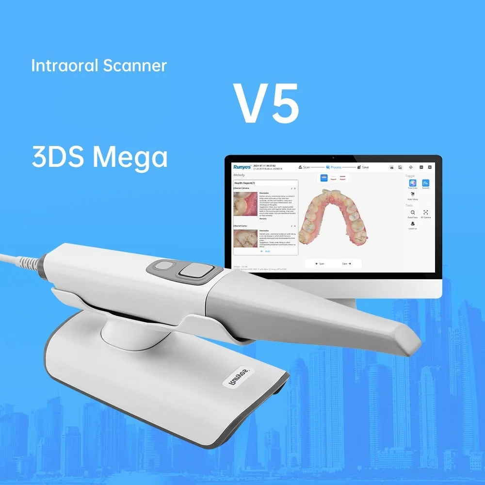 New Arrival V5 Pro 3DS Real Color Intraoral Scanner with 25mm Depth of View & Large FOV & Faster Scanning