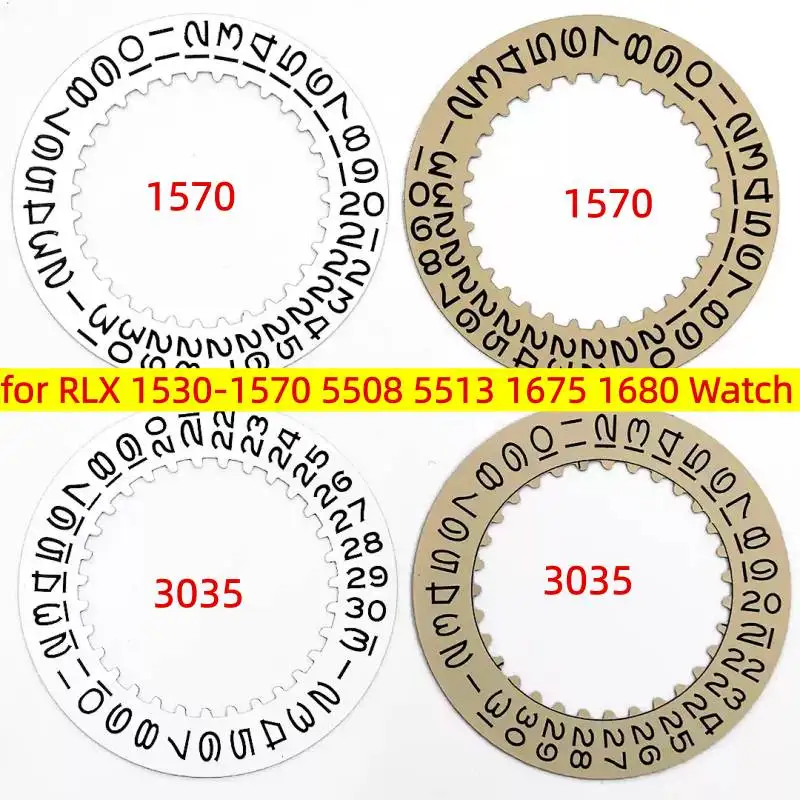 1570 3035 Movement Watch Calendar Disc Date Indicator Date Wheel Replacement for RLX 1530-1570 5508 5513 1675 1680 Watch Parts
