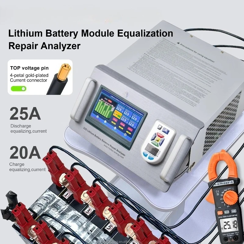 2-32S 25A Lithium Battery Repair Kit with Built-in 20A Adjustable Charger WiFi Enabled Equalization for Battery Maintenance