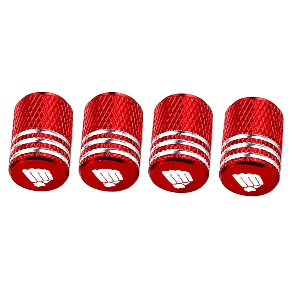 

One Set (4x) Sierra Silverado Ram F150 250 Accessories Red Fist Wheel Stem Air Caps Tire Valve