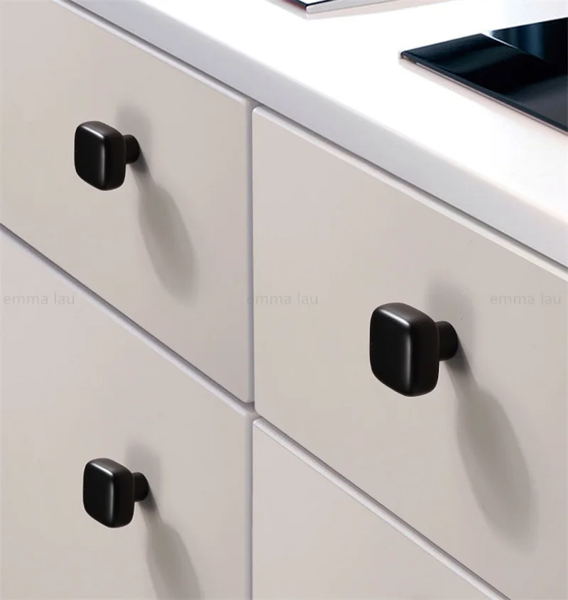Manija de puerta de gabinete cuadrada sólida, manijas de armario de ladrillo de bronce, perilla de cajón, armario de cocina, tirador de armario de zapatos para muebles