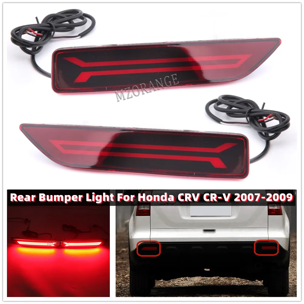 MZORANGE LED Rear Bumper Light For Honda CRV CR-V 2007 2008 2009 Brake Reflector Light Rear Fog Lamp Car Accessories