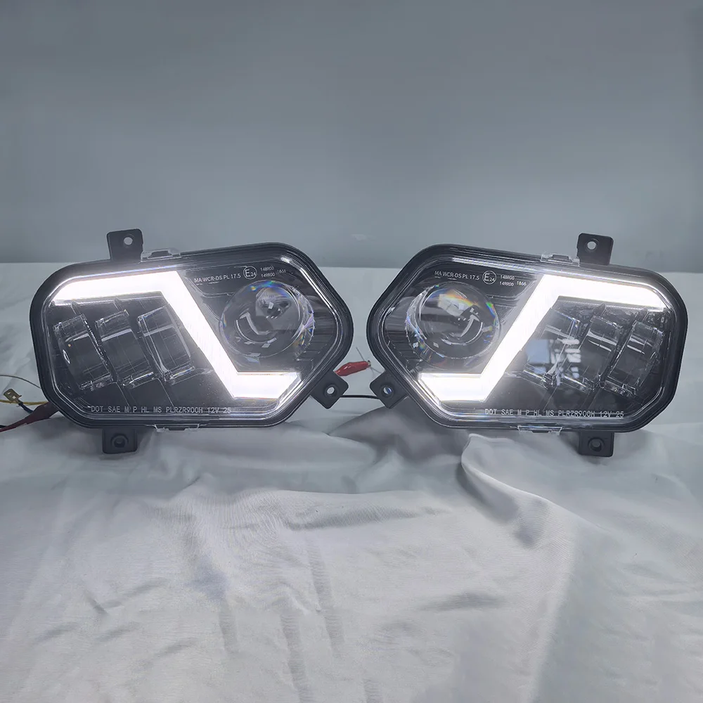 For Polaris Scrambler XP 850 1000 XP850 XP1000 2014-2018 UTV ATV LED Headlamp W/ DRL Light Assembly E24 E-mark 2411653 2411654
