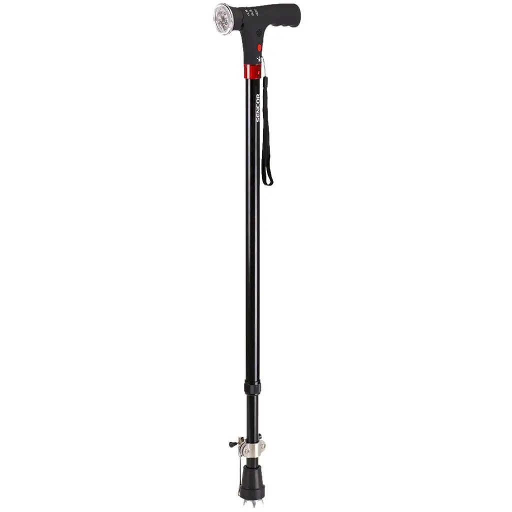 5 Prong Ice Cane Tip Non Slip Piton Claw Stainless Steel Attachment for Walking Sticks and Foldable Crutches