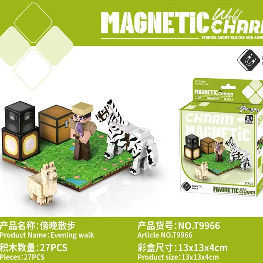 Mini klocki konstrukcyjne Magnetic World Block Magnetyczna zabawka do montażu dla dzieci Model Prezenty urodzinowe dla dzieci powyżej 6 lat