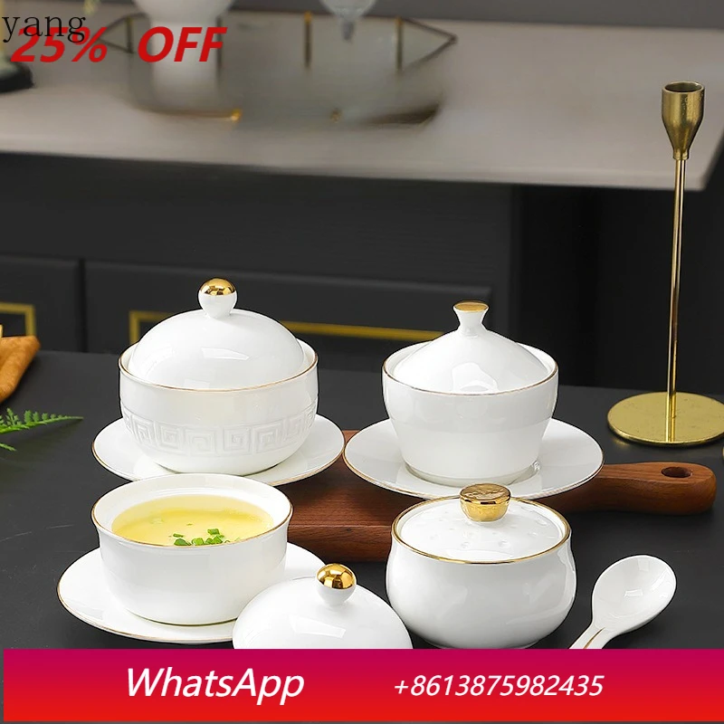 

Yjq hotel restaurant ceramic stew cup one person crock pot water-proof stew commercial