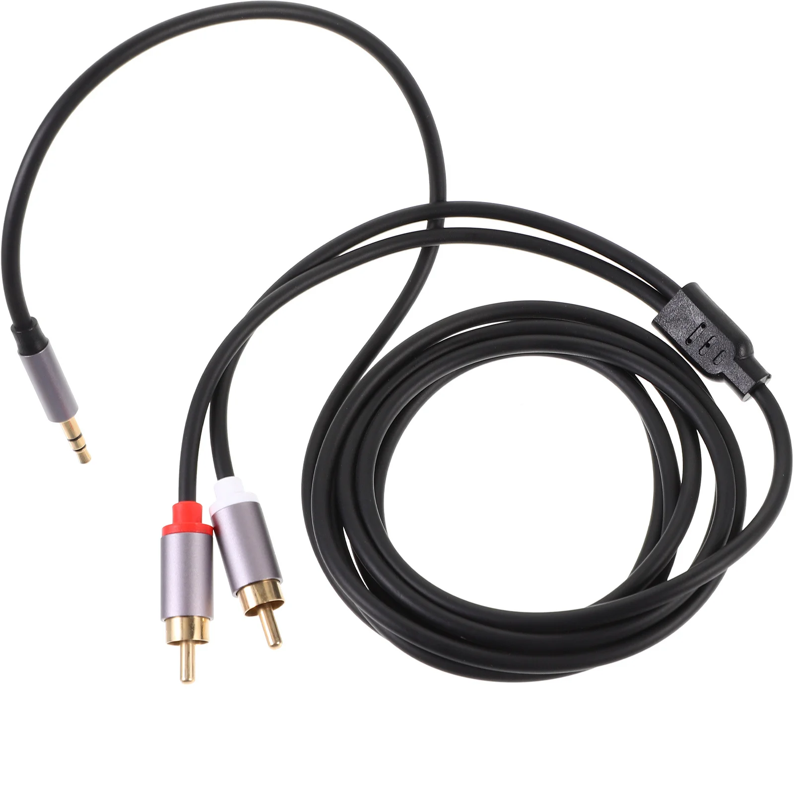 

2m Audio Cable 3.5mm to Dual Rca Gold Plated Durable Solid Audio Cable for Stereo Devices Clear Transmission Headphone Extension