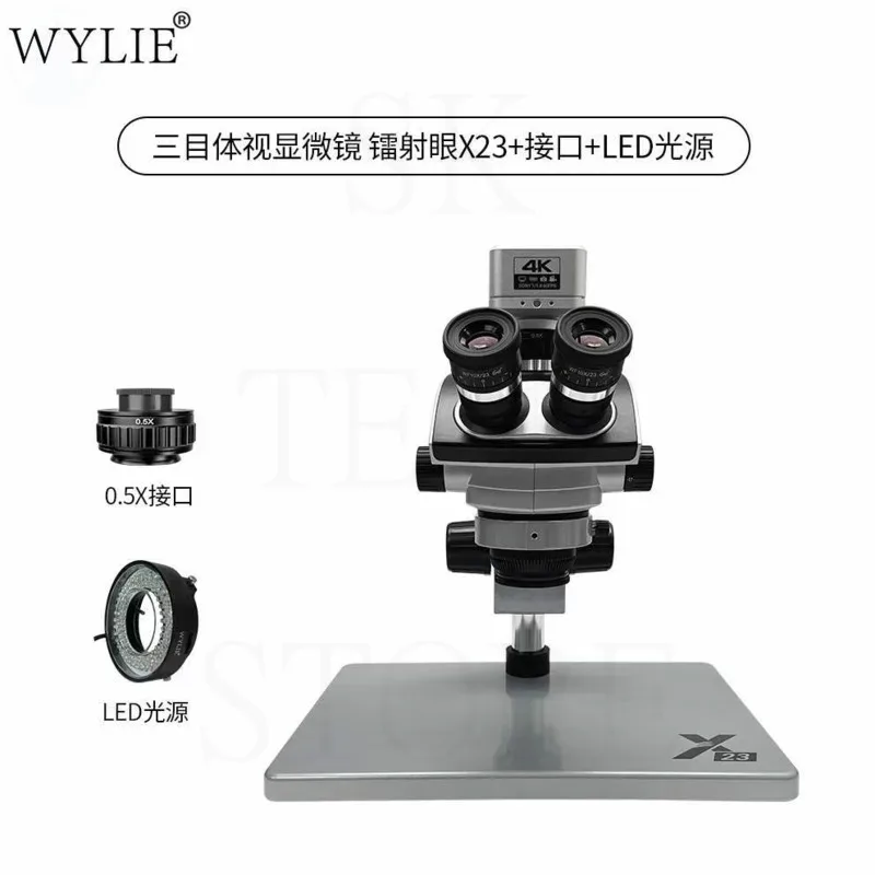 

Wylie X23 Trinocular Stereo Microscope HD Laser Eye Cyclops X40 X80 Camera Zoom Professional For Mobile Phone Repair Tools