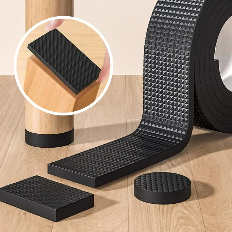 10/1롤 DIY 무소음 매트 범퍼 댐퍼 미끄럼 방지 패드 발 커버 자가 접착 테이블 의자 발 보호 패드 EVA 폼 스트립 테이프