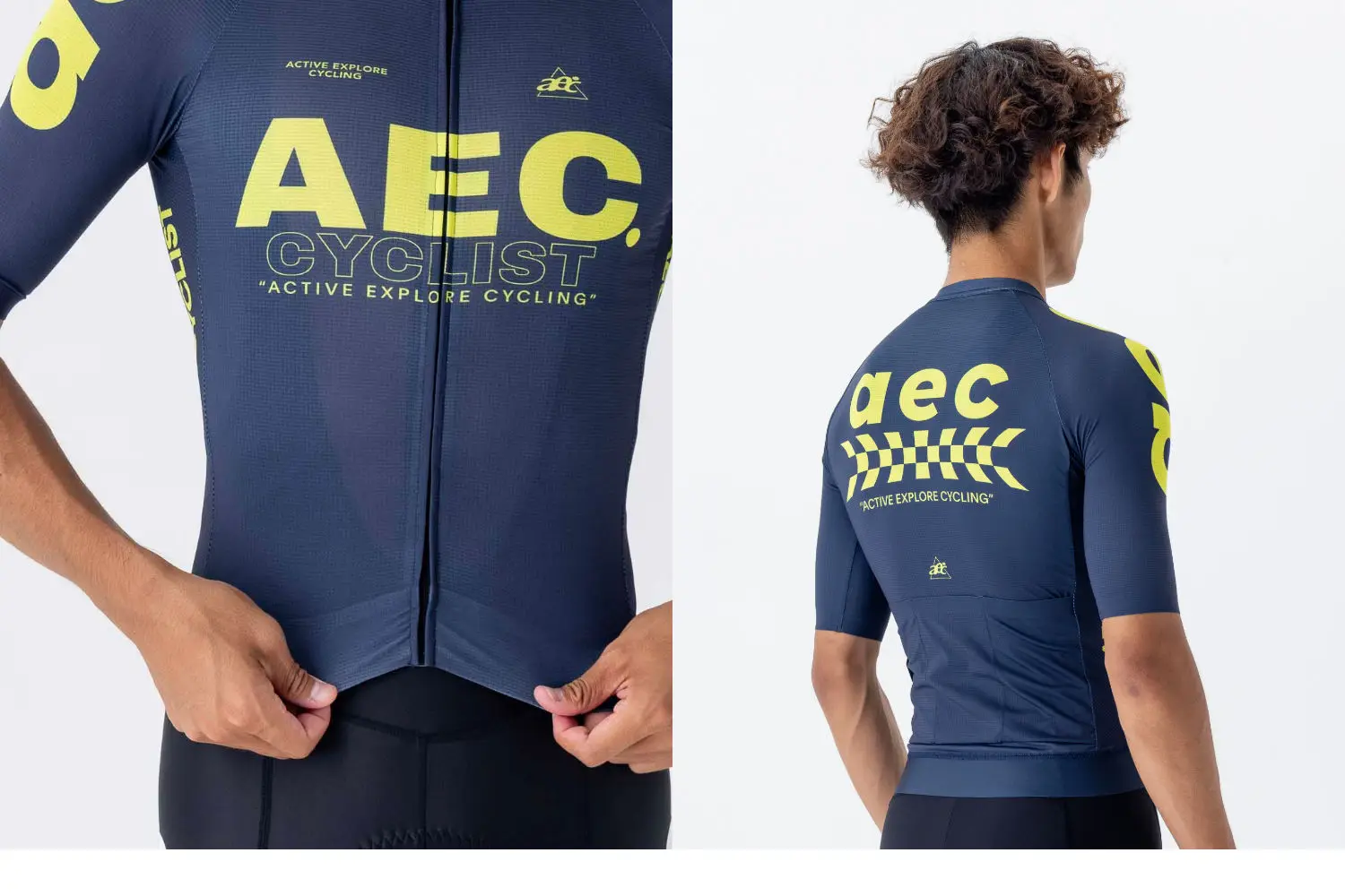 AEC Radfahren Trikots Männer Kurzarm Fahrrad Tops Wind Ultraleicht Atmungsaktive Rennrad Zipper Jersey Atmungsaktive Fahrrad Top – Detail 6