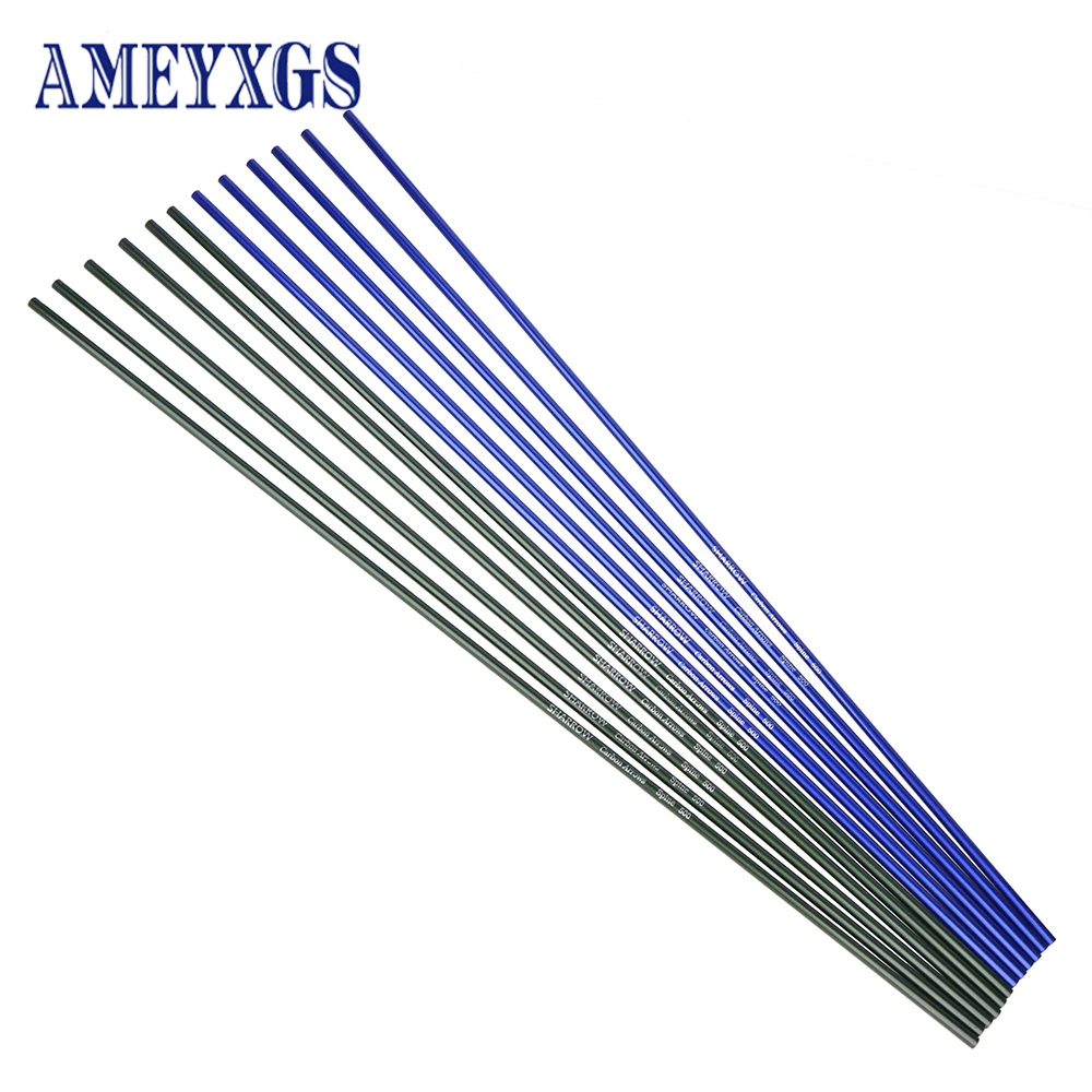 12/24/50pcs ​Spine 500 76cm Mixed Carbon Arrow Shaft Compound Recurve Bow Hunting Archery Shooting Sport